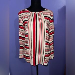 Karen By Simonsen Women's Striped Long Sleeve Blouse